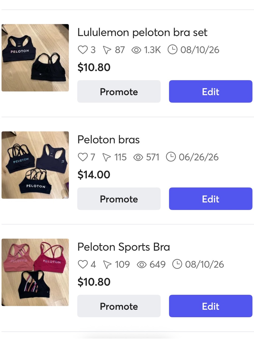 Peloton Women's Black Sports Bras Pack with Logo